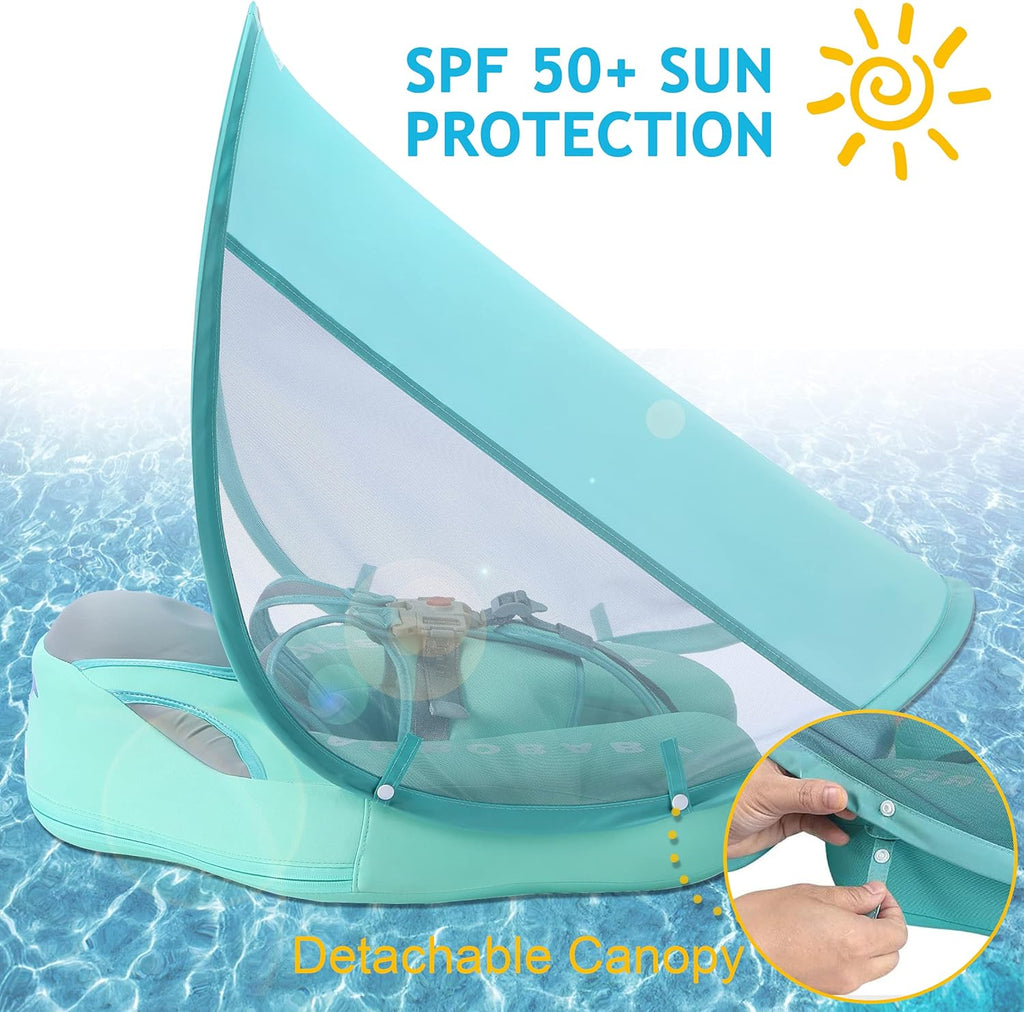 Green Baby Pool Float with Canopy O538894