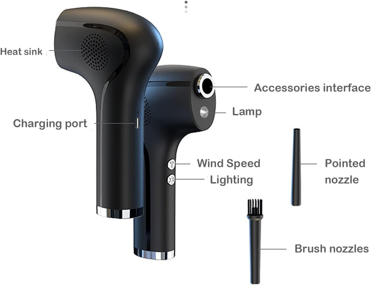 Cordless Electric Air Duster with LED Lighting, 6000mAh, 45000RPM Y5820