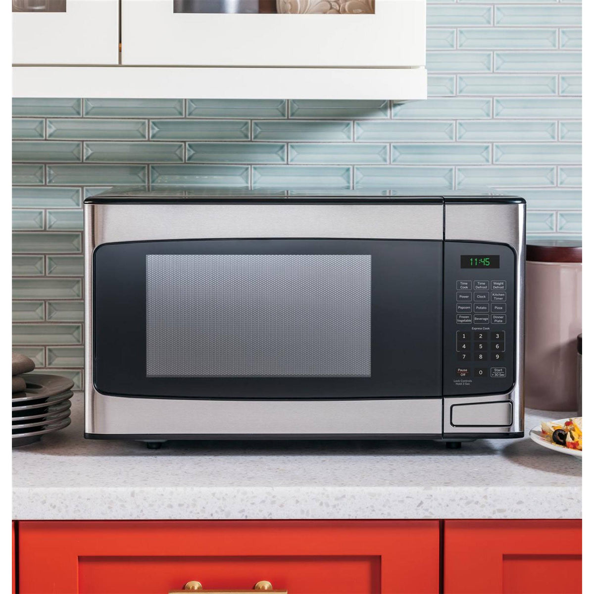 1.1 Cu ft Countertop Stainless Steel Microwave Oven M198559
