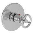 3/4x22 Round Thermostatic Trim Plate with Handle, Weathered Copper C536194