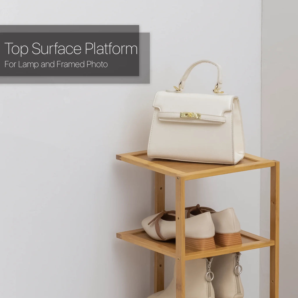 Bamboo 8 Tiers Corner Shoes Rack F69883