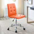 Orange Armless Mid Back Office Chair I698