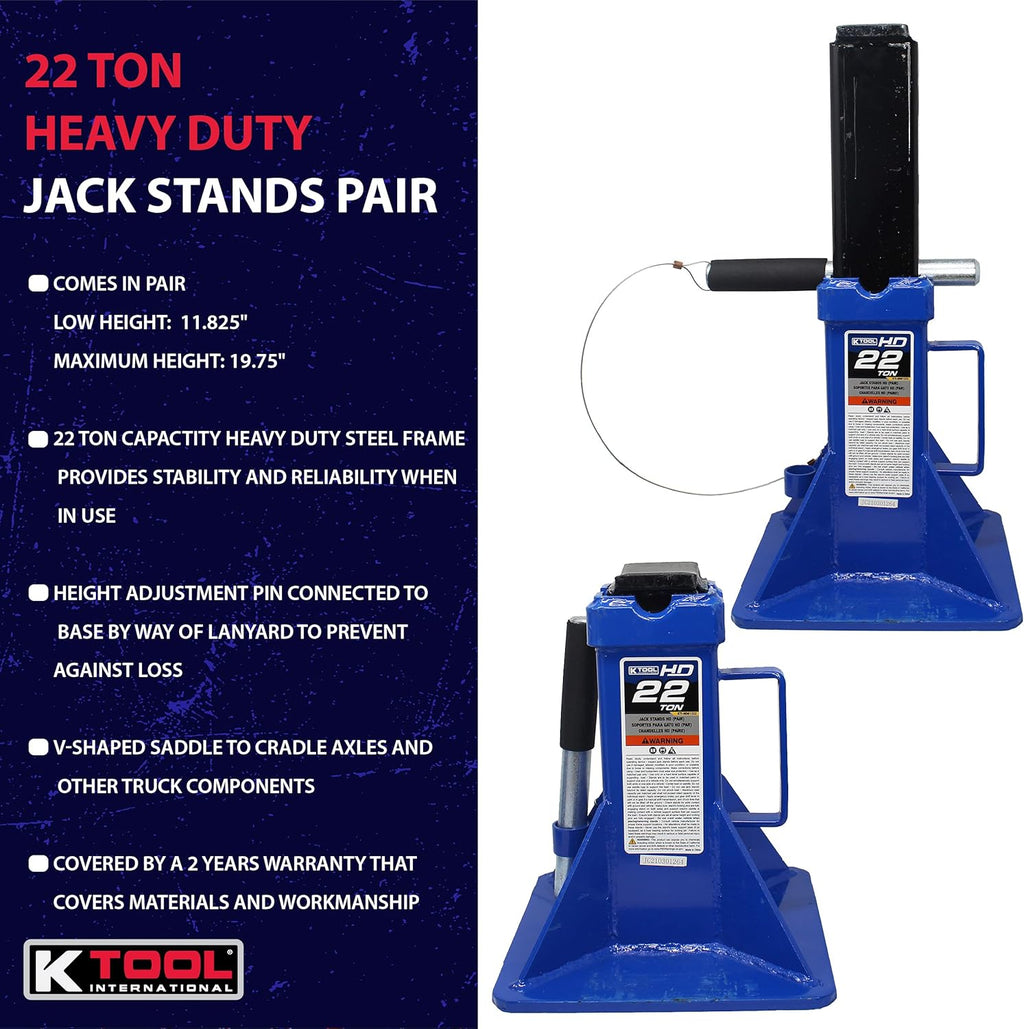 6 Ton Steel Jack Stands Pair P461