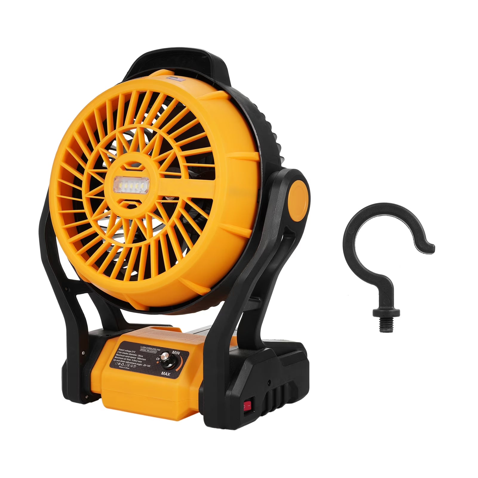 Rechargeable 8 Inch Camping Fan with LED Lantern W28562