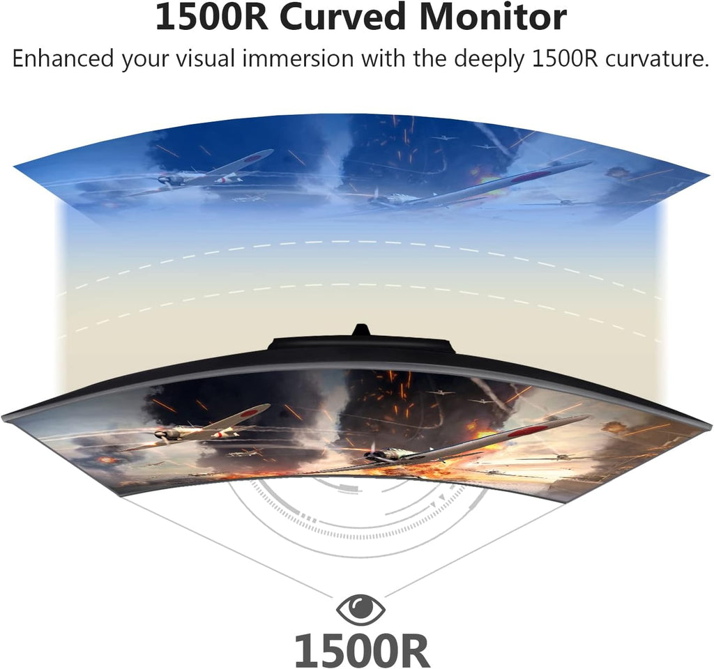 30-inch Curved Gaming Monitor 21:9 2560x1080 Ultra Wide, 200Hz Refresh Rate, R1500 Curvature, MPRT 1ms I818249