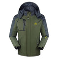 Green Waterproof Ski Jacket with Removable Hood F853