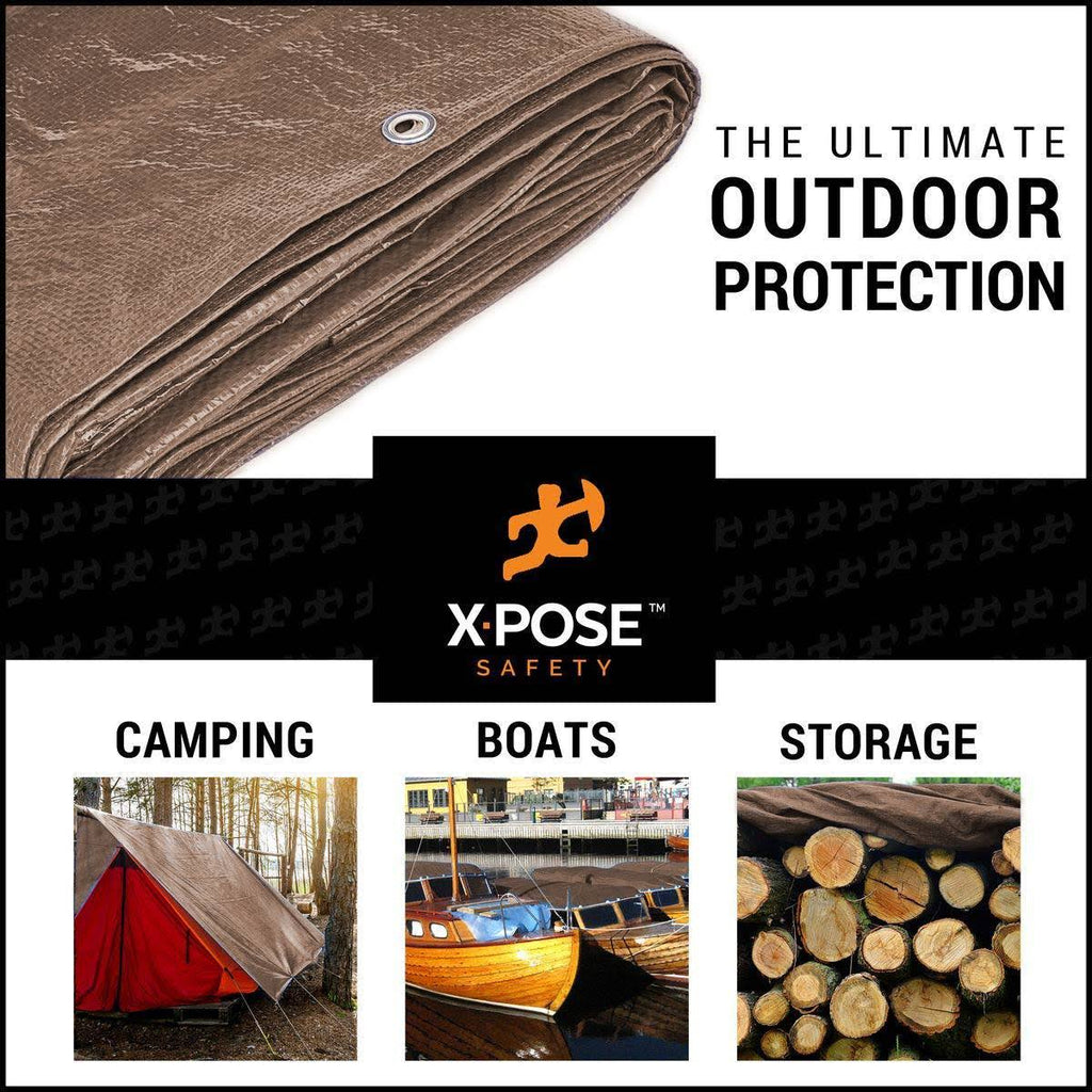 Brown Poly Tarps 12 x 25 - Case of 6 P744413