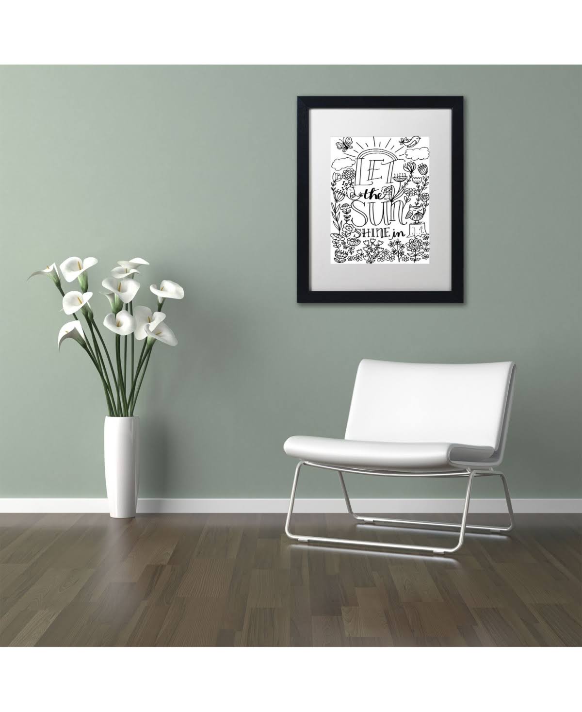 White Matte Black Frame 16x20-Inch Art Print E41506