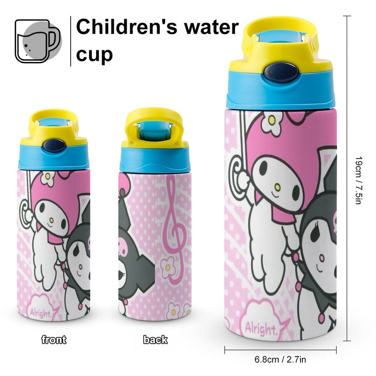 Stainless Steel Vacuum Insulated Water Bottle with Straw N3502