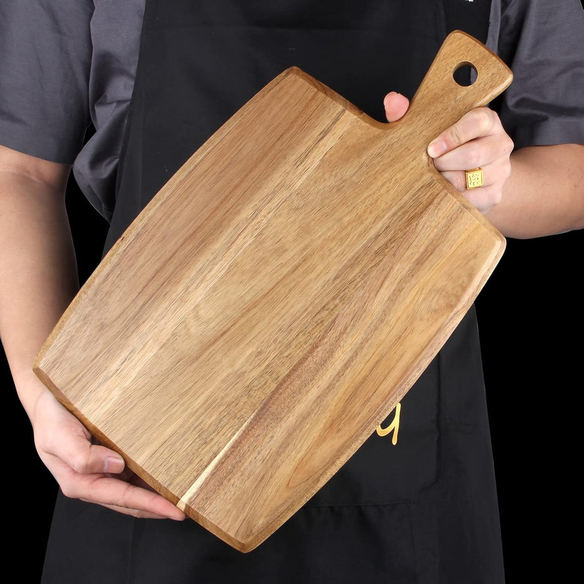 Acacia Wood Cutting Board with Handle K1275