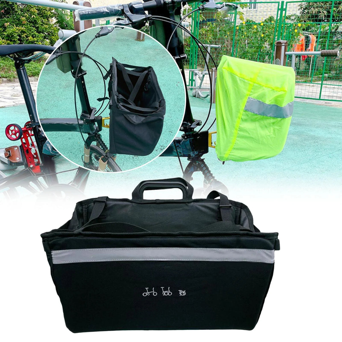 Folding Bike Basket Carrier W89136