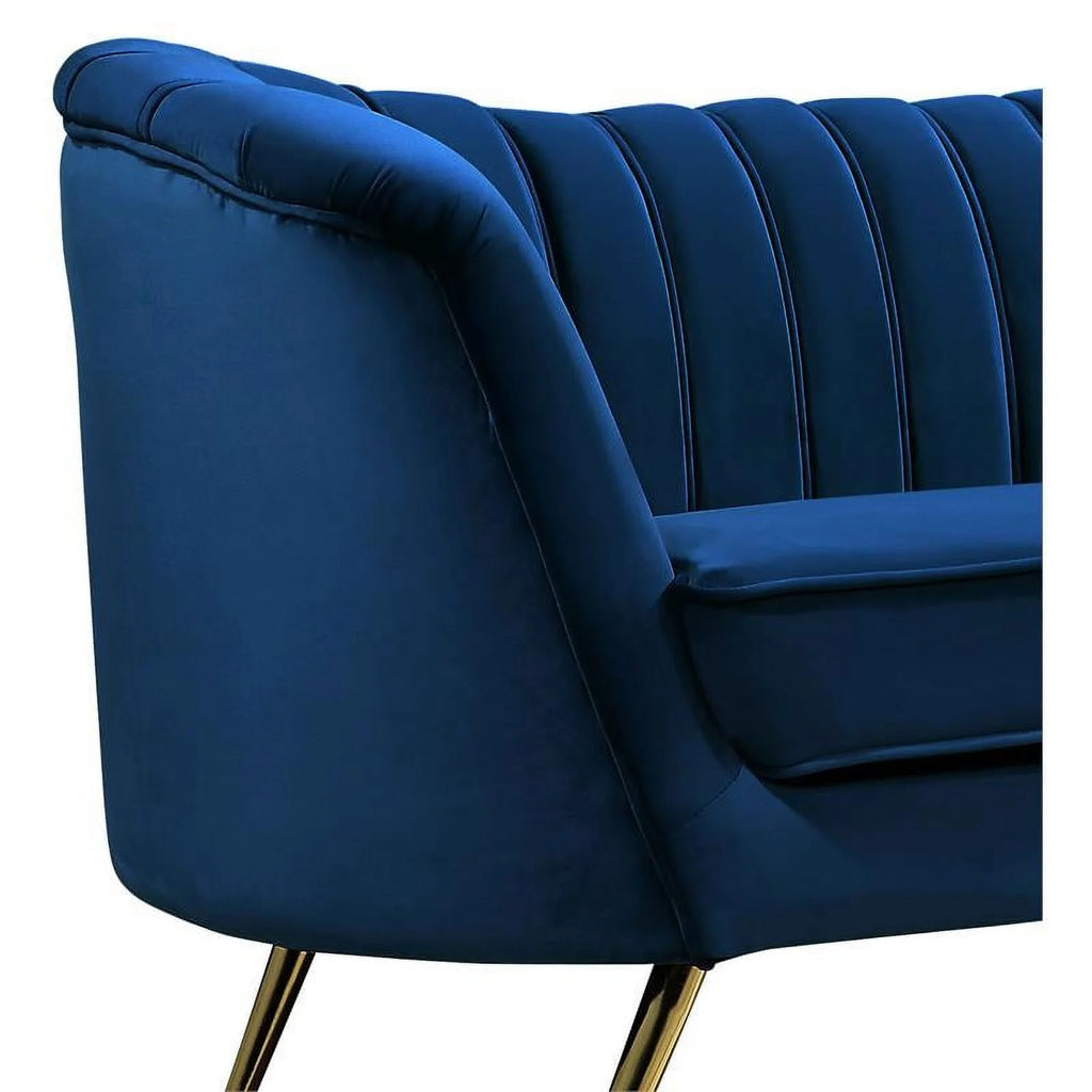 2 Piece Velvet Living Room Furniture Set with Loveseat and Accent Chair S38313