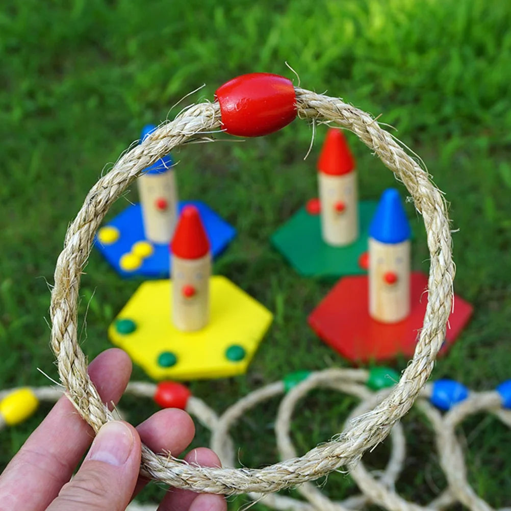 16 PCS Wooden Ring Toss Game Z33970