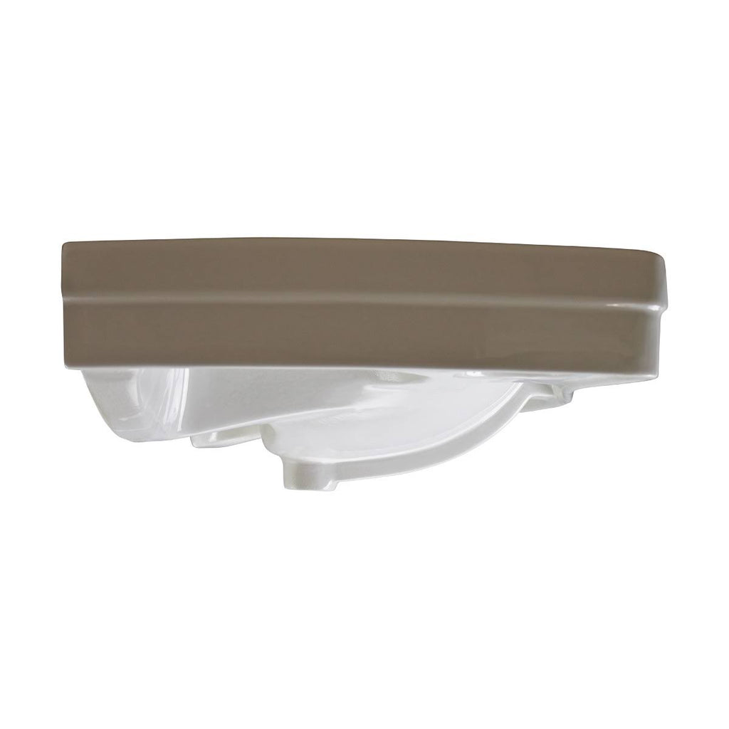 17x22 Round White Bathroom Sink with Overflow T109406