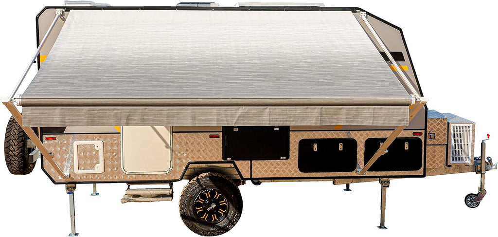 Black Fade Manual Retractable RV Trailer Awning X149045