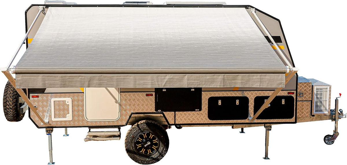 Black Fade Manual Retractable RV Trailer Awning X149045