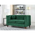 Green Chesterfield Loveseat U74912