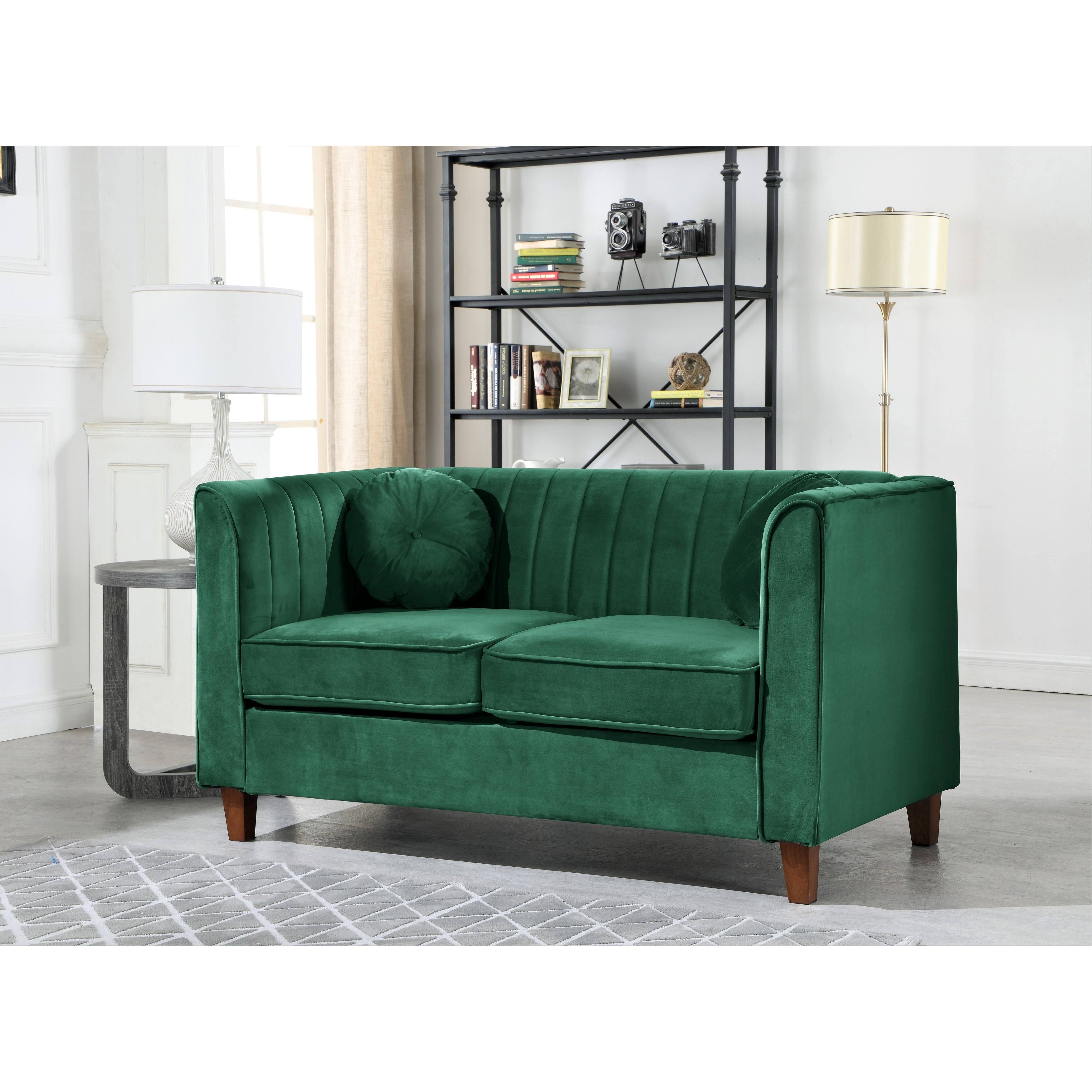 Green Chesterfield Loveseat U74912
