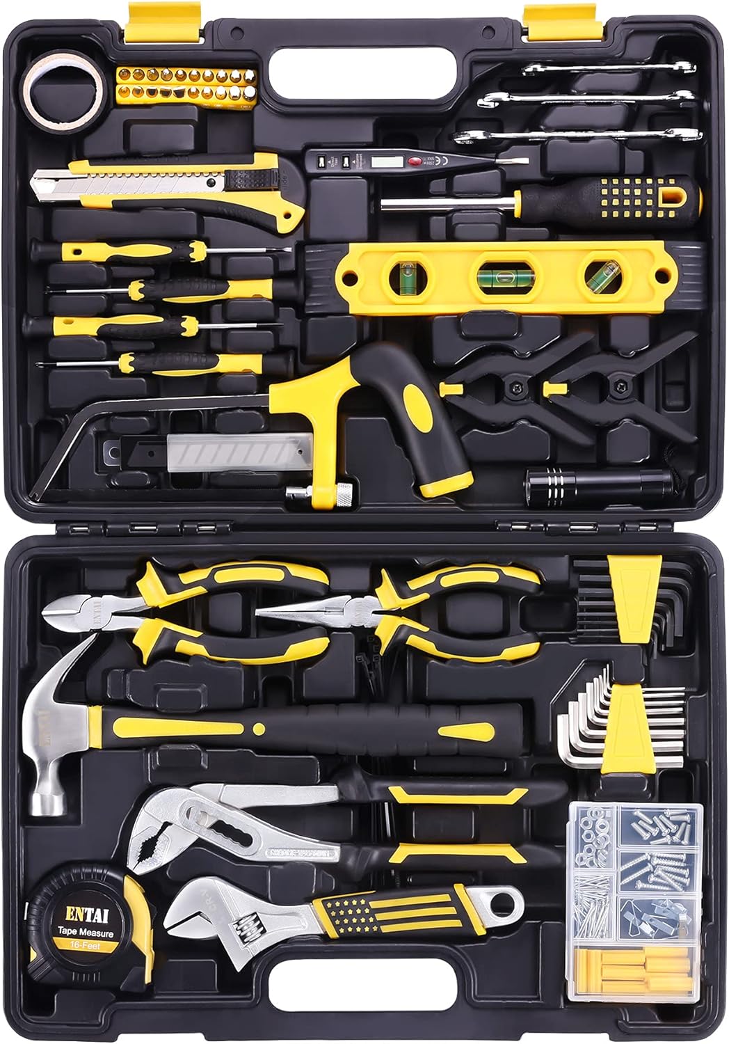 218-Piece Hand Tool Set with Solid Carrying Tool Box G398
