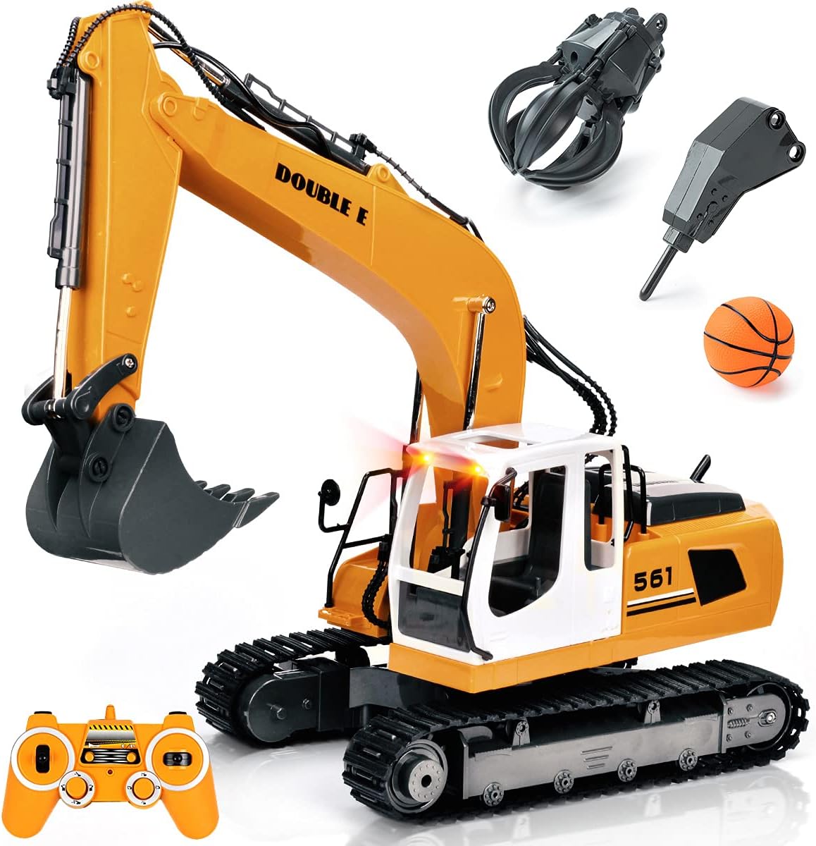 17 Channel 3 in 1 RC Excavator Toy with Working Lights V99257