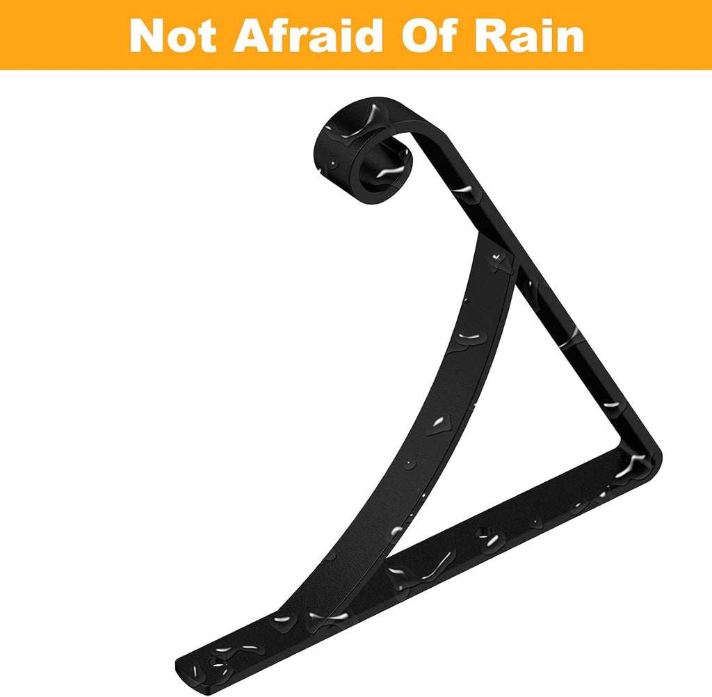 Black Metal Handrail for Outdoor Steps Stair Railing Kit Q54629