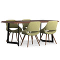 5 Pc Dining Set with 4 Chairs and 72 inch Table L79987