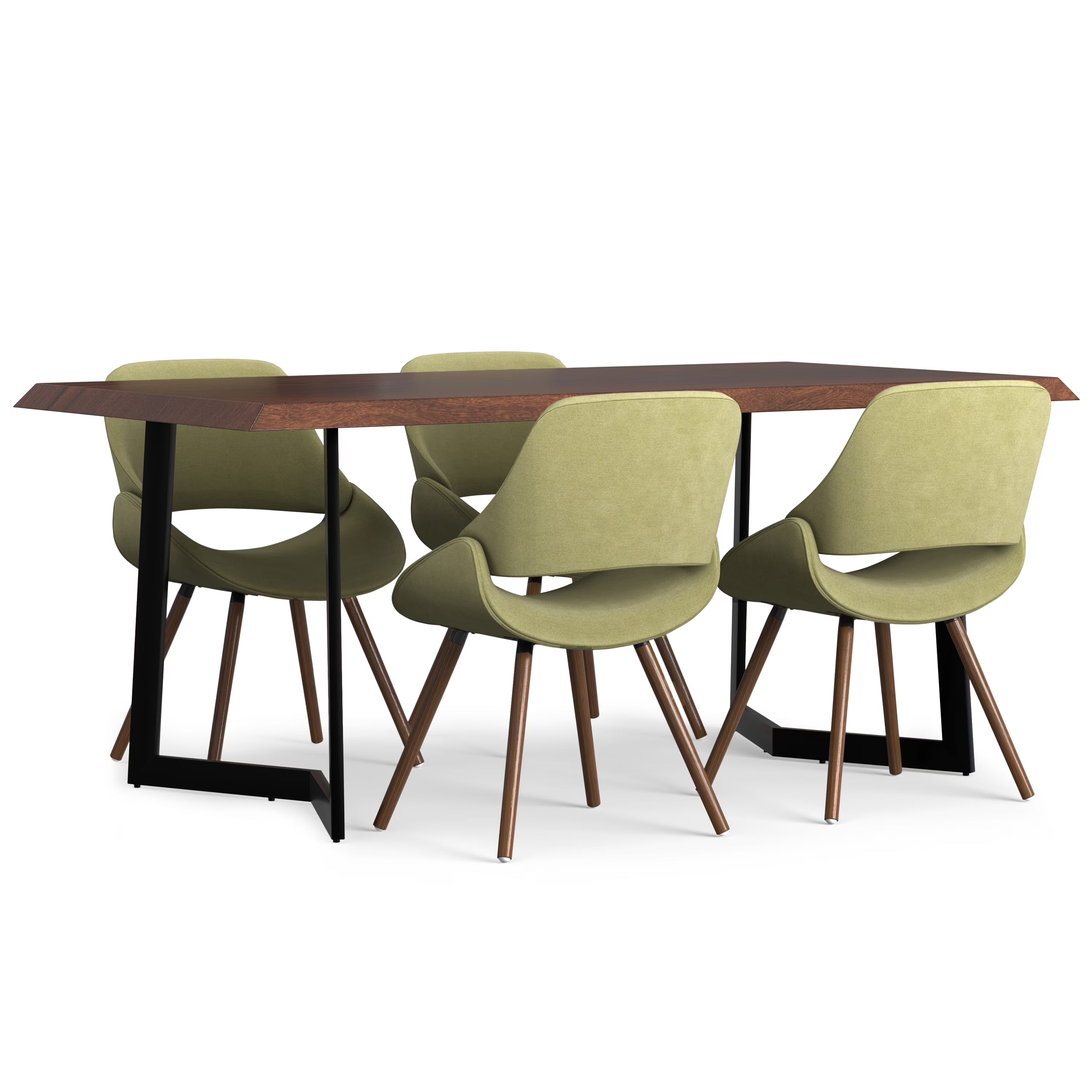 5 Pc Dining Set with 4 Chairs and 72 inch Table L79987