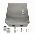 201 Stainless Steel IP64 Waterproof Metal Junction Box with Lock, 11.8"x 9.8"x 6.5", Pack of 2 Q928213