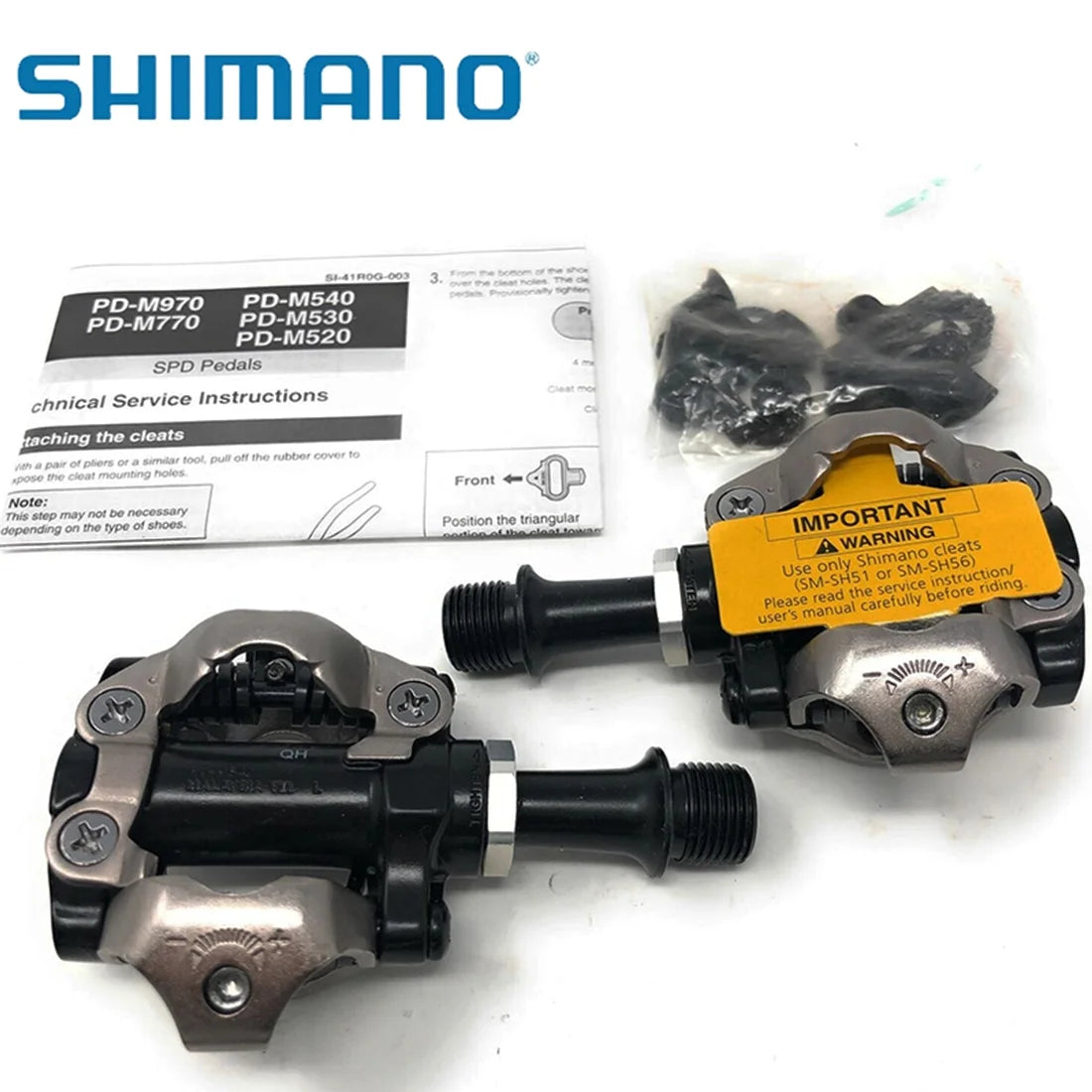 M540 SPD Clipless Pedals with SH51 Cleats N37299