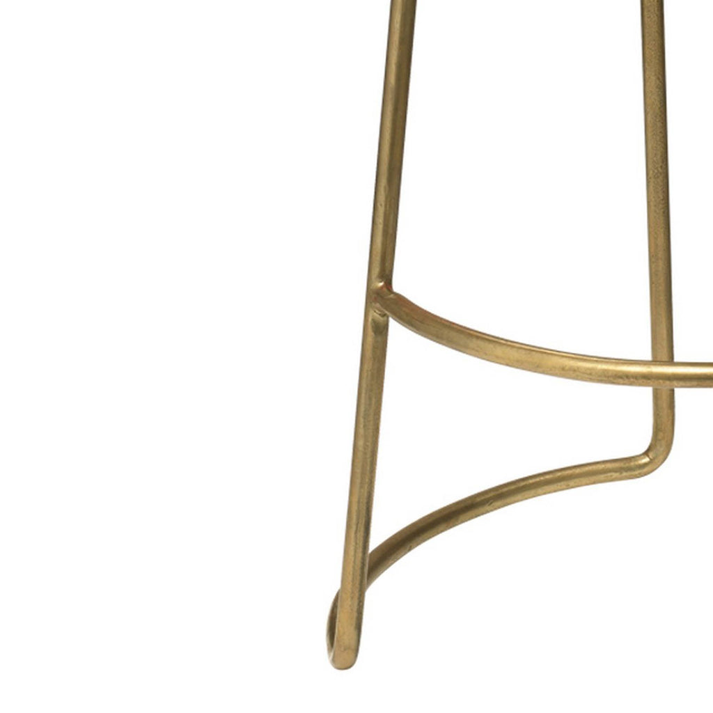 Gold and Brown Leatherette Bar Stool T435467