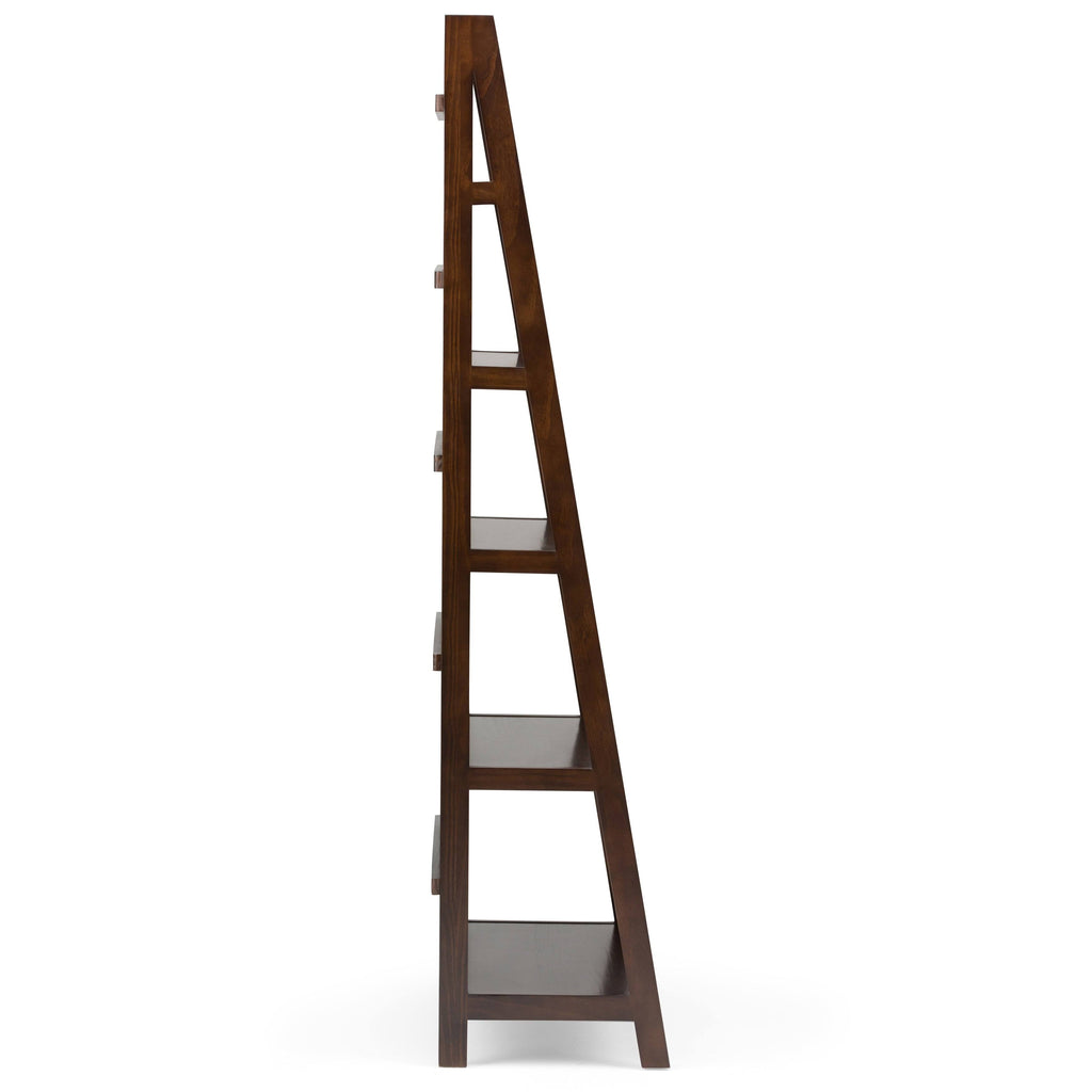 White Solid Wood Bookcase U507
