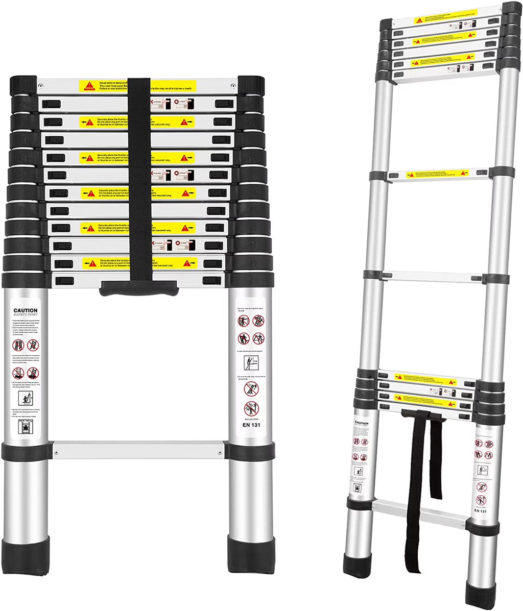 12.5 FT Aluminum Telescoping Ladder W637