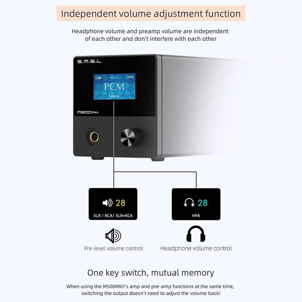 ES9038PRO XU216 MQA DAC Headphone Amplifier W537420