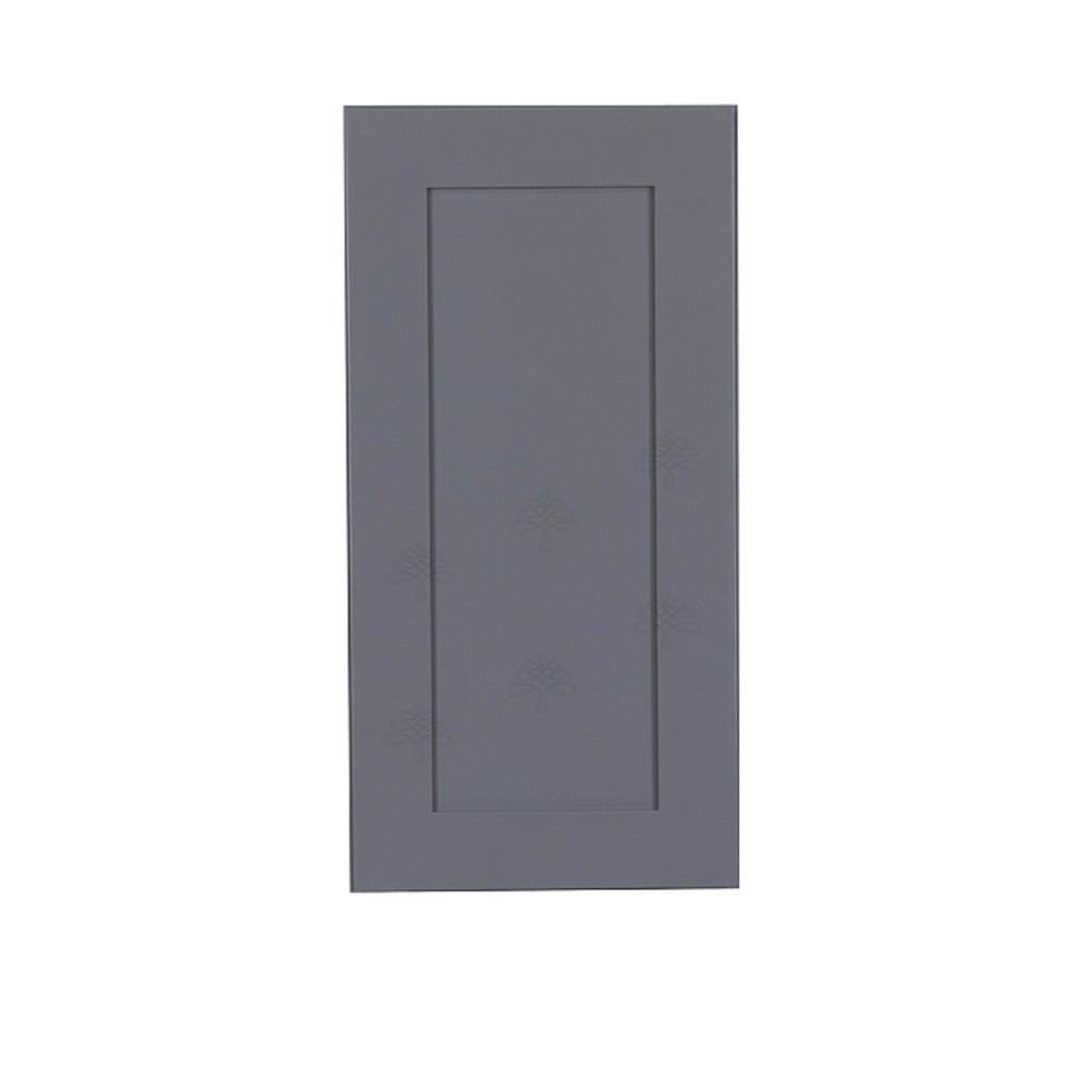Gray 1-Door Wall Cabinet with 2-Shelves Y98381