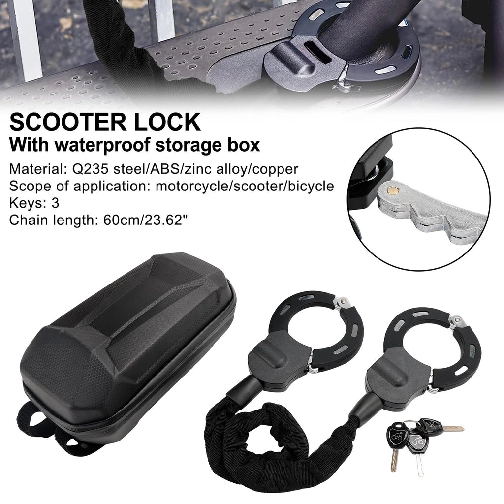 Motorcycle Electric Scooter Lock with 60cm Chain Lock and Key Y594