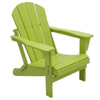 Lime Plastic Folding Adirondack Chair H42880