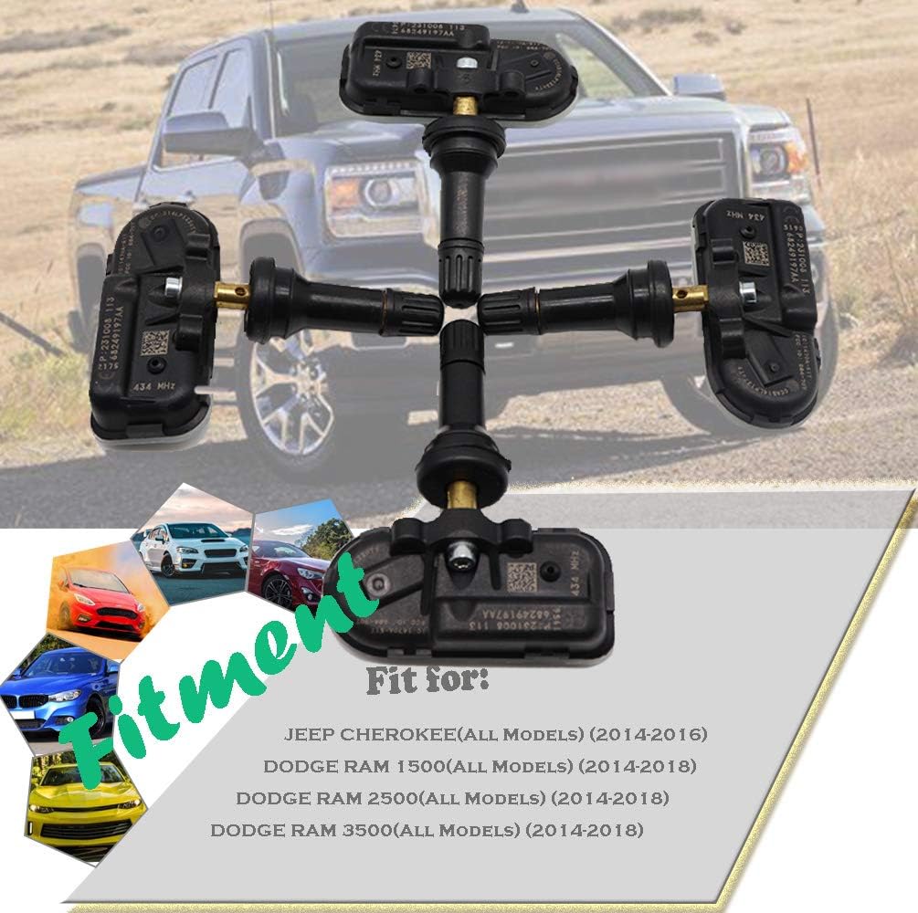 4 PCS 433MHZ Car Tire Pressure Monitoring System TPMS Sensor N439