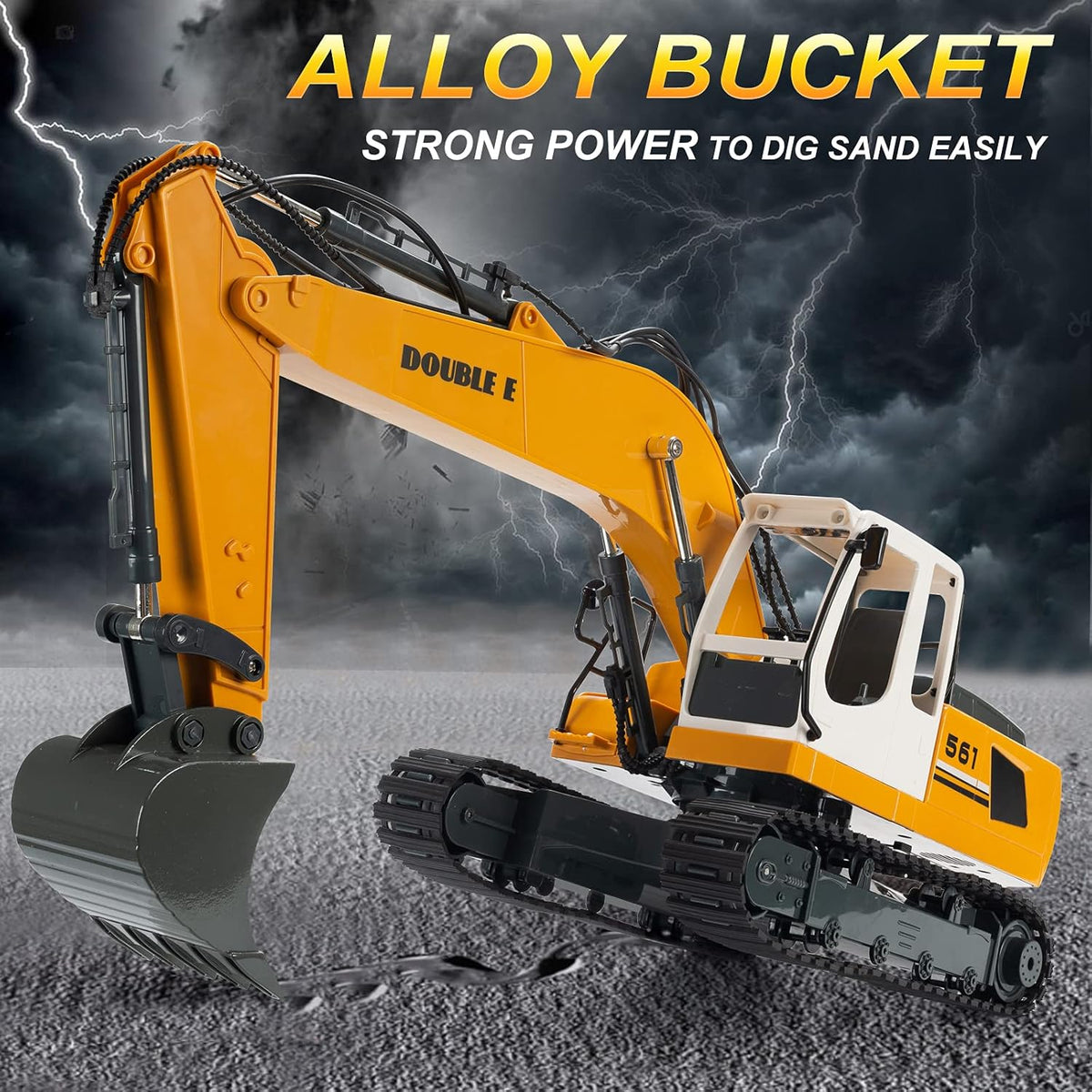 17 Channel 3 in 1 RC Excavator Toy with Working Lights V99257