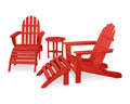 Sunset Red 5-Piece Adirondack Set Q395