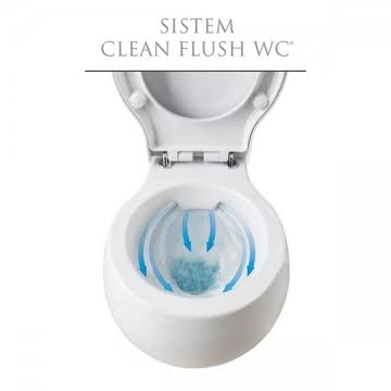 Planet Wall-Mounted Clean Flush Toilet A874