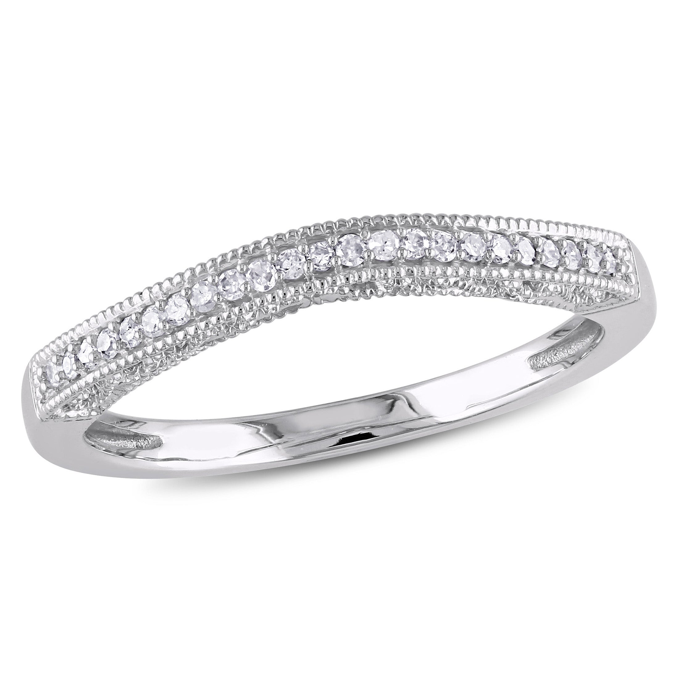 Diamond Accent Semi-Eternity Band in 10kt White Gold I778538