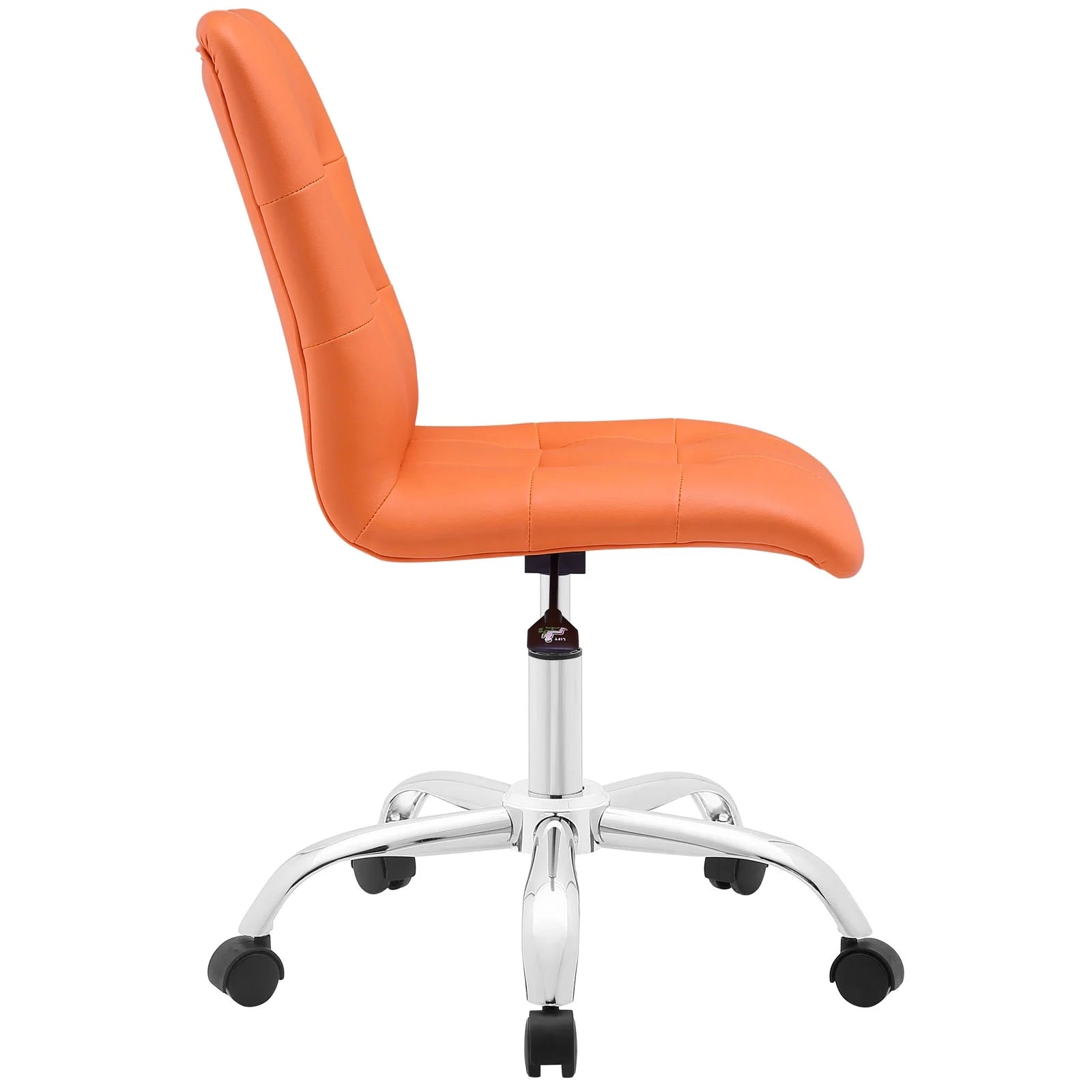 Orange Armless Mid Back Office Chair I698