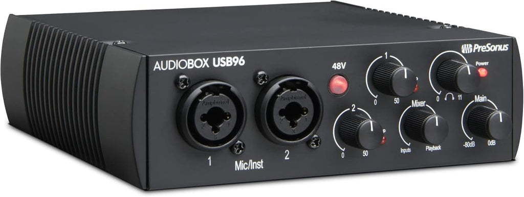 2x2 USB 2.0 Audio Interface with Headphones and Cable Bundle J306