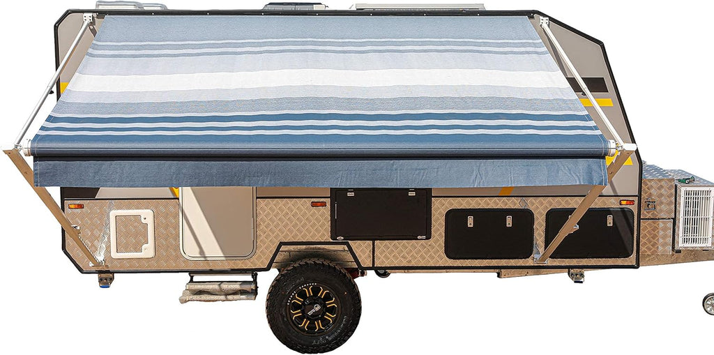 Black Fade Manual Retractable RV Trailer Awning X149045