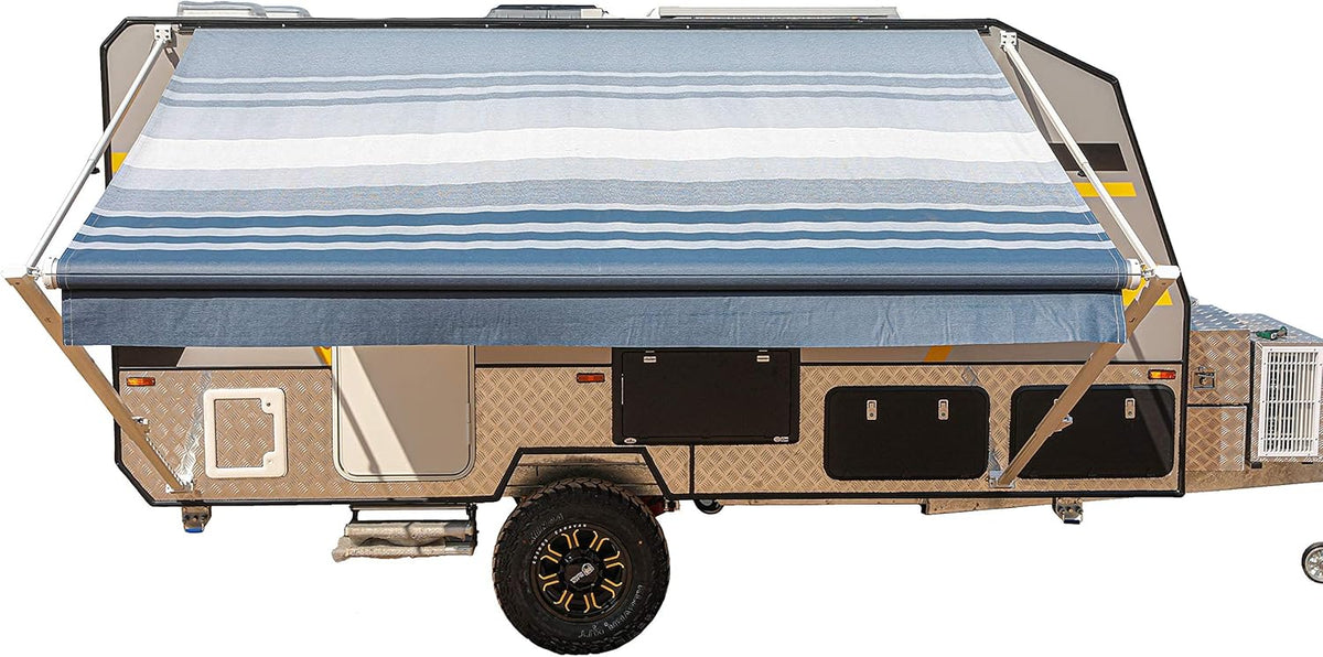 Black Fade Manual Retractable RV Trailer Awning X149045