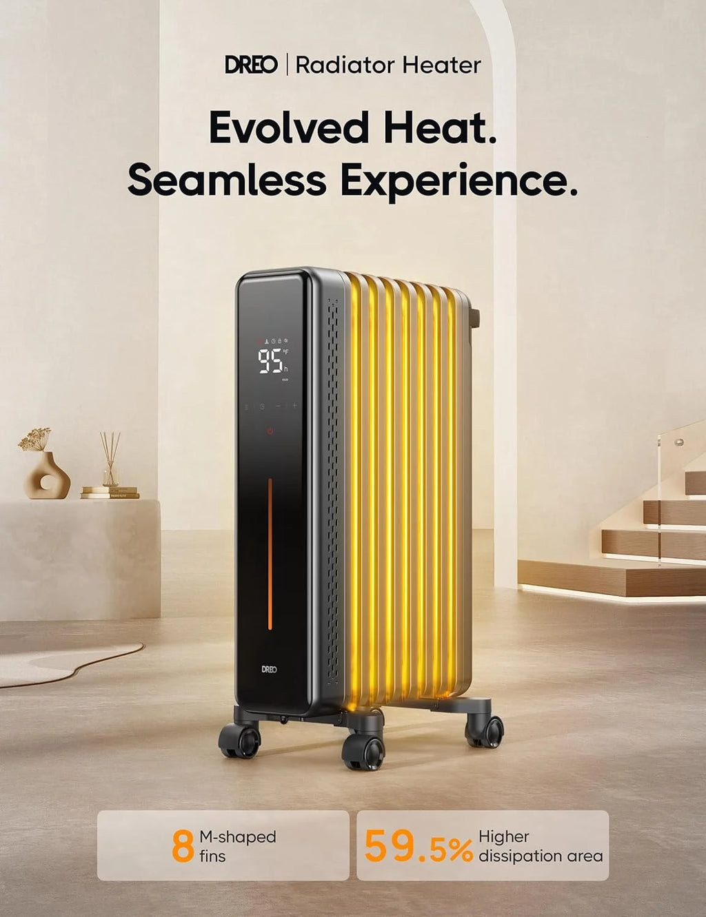 1500W Oil Filled Radiator with Remote Control K4531