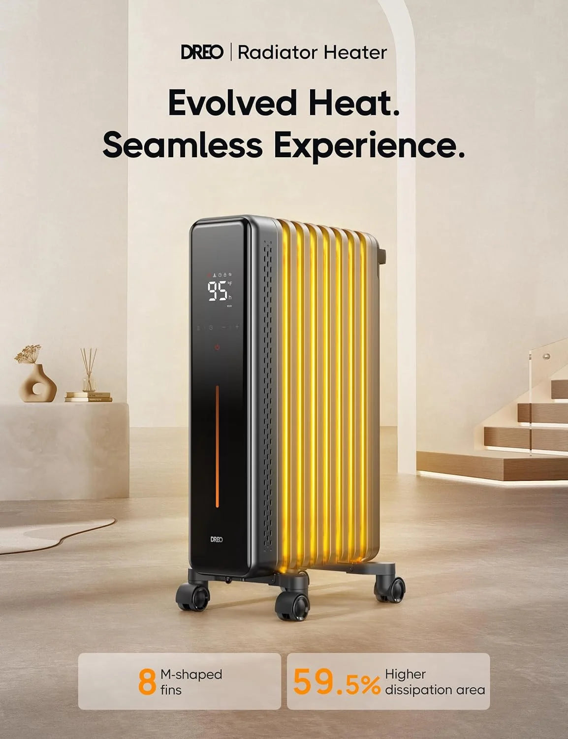 1500W Oil Filled Radiator with Remote Control K4531