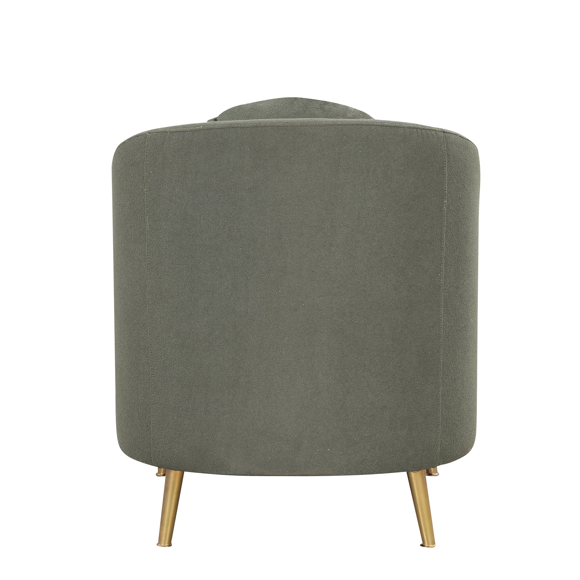 Seaweed Green Upholstered Accent Chair with Metal Legs Q345