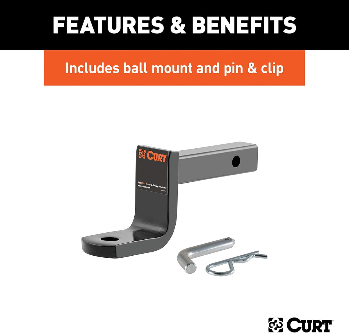 Class 1 Trailer Hitch with Ball Mount, 1-1/4-Inch Receiver W192