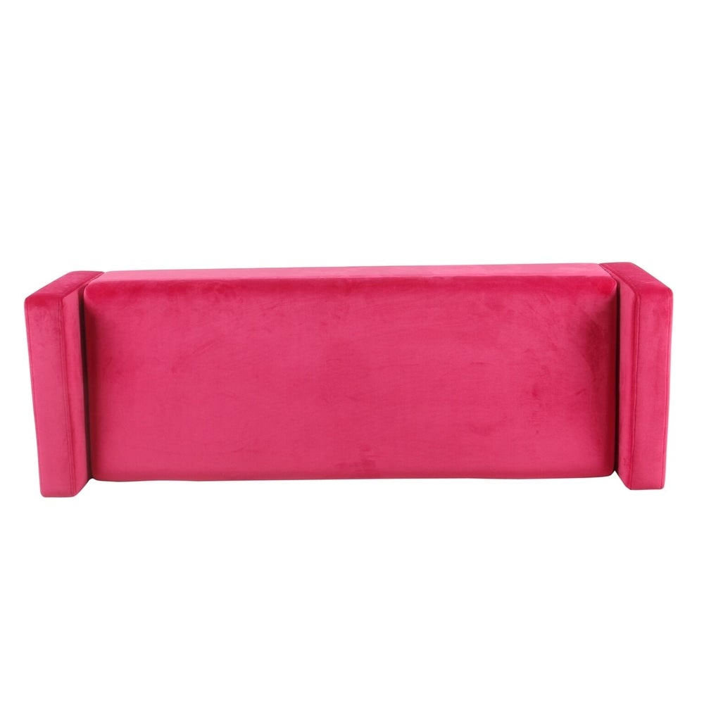 Pink Velvet Storage Bench E44326